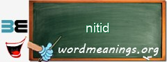 WordMeaning blackboard for nitid
